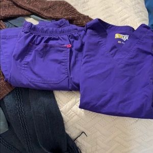 Wonderwink flex scrubs in purple